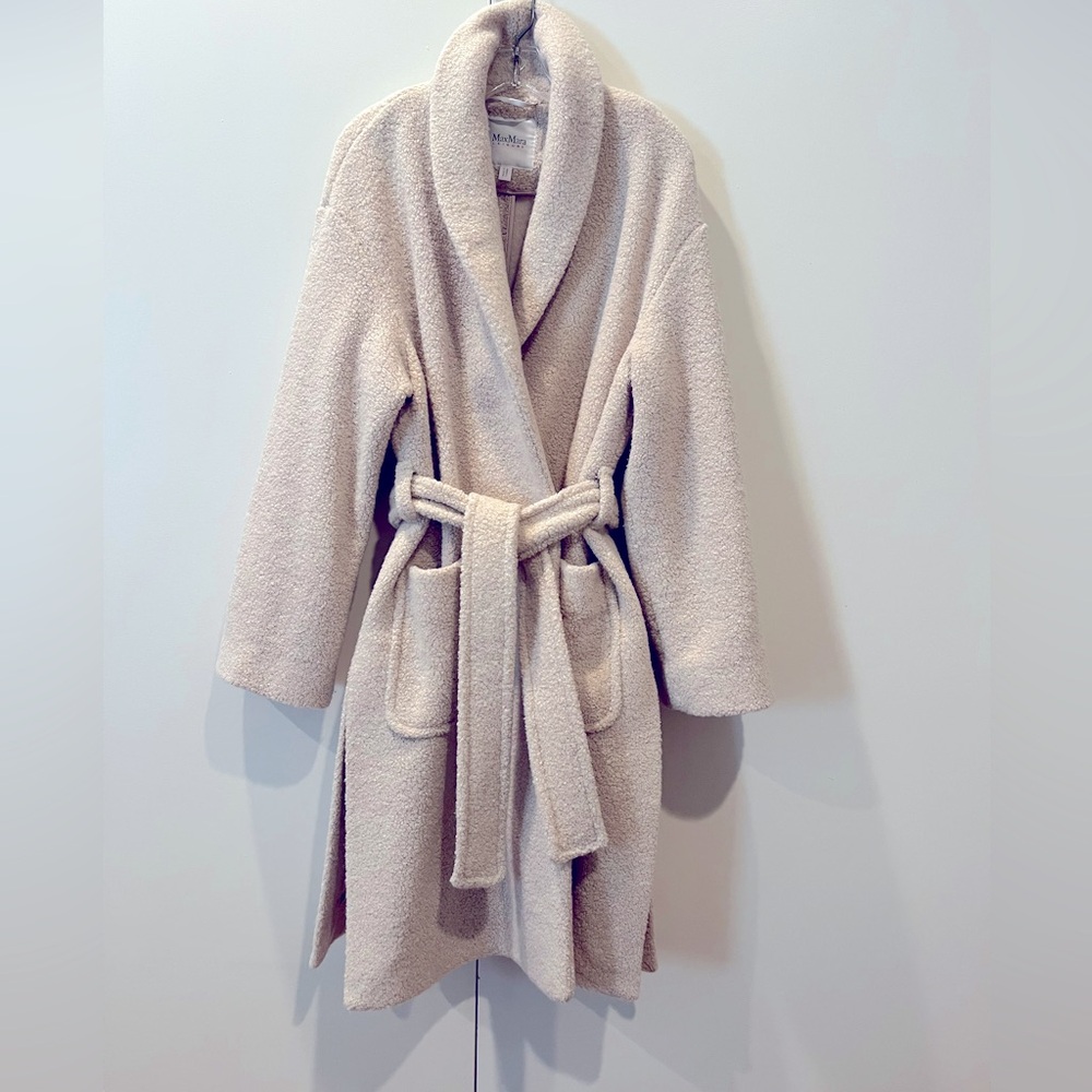 Max Mara Leisure Brava Belted Wrap Jacket, Albino (Ivory)